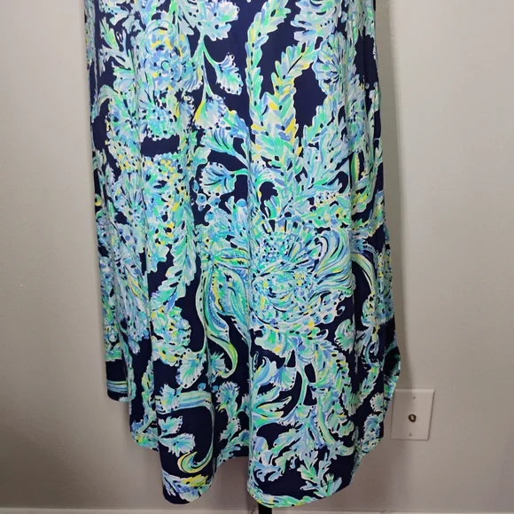 Lilly Pulitzer‎ Margot Swing Dress High Tide Blue Floral Womens Small Beachy - Picture 5 of 14